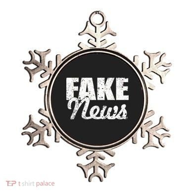 Distressed Fake News Logo Ornament