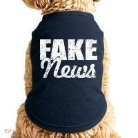 Distressed Fake News Logo Doggie Tank thumb 0