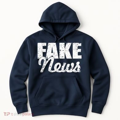 Distressed Fake News Logo Hoodie