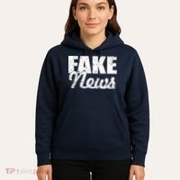 Distressed Fake News Logo Hoodie thumb 5