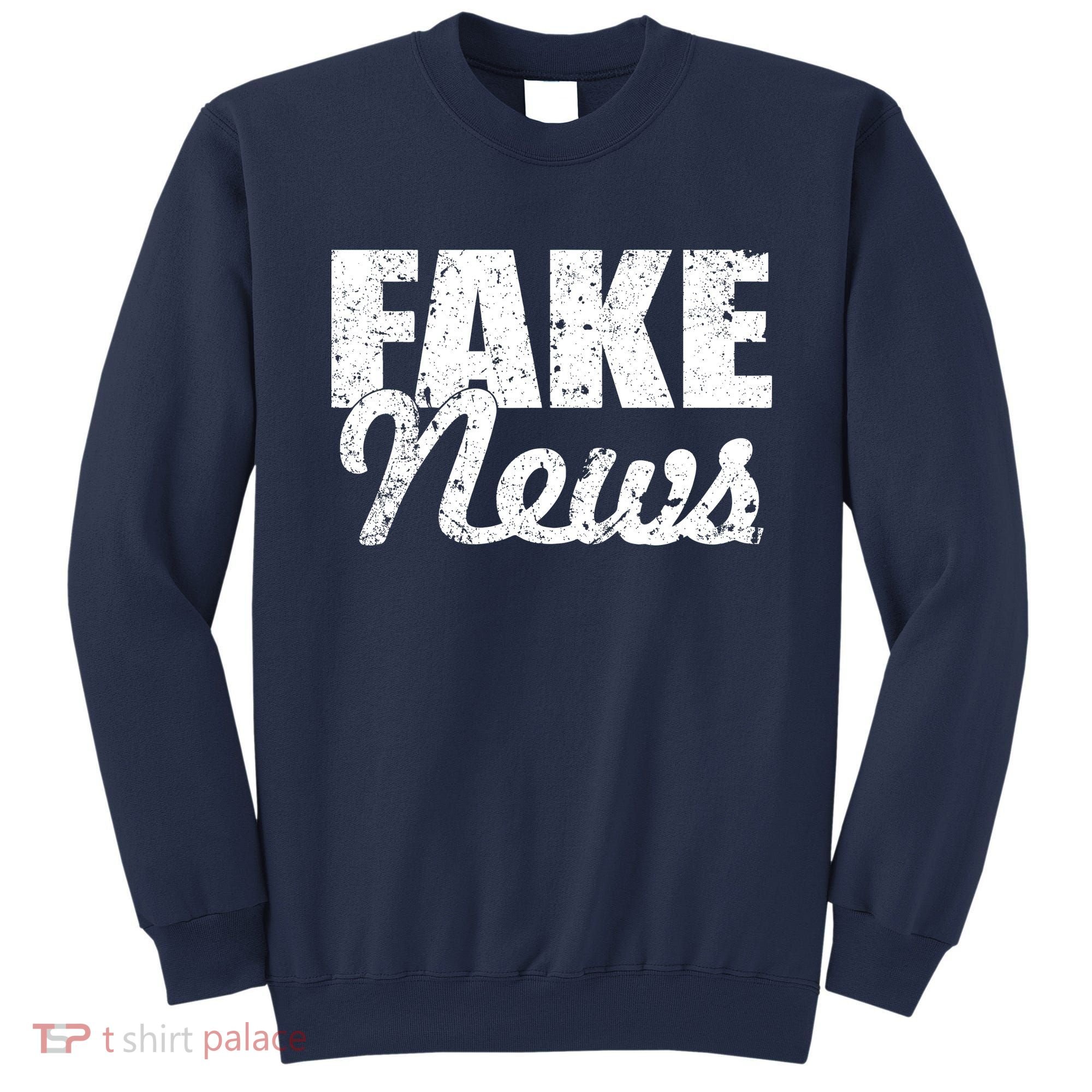 Distressed Fake News Logo Sweatshirt