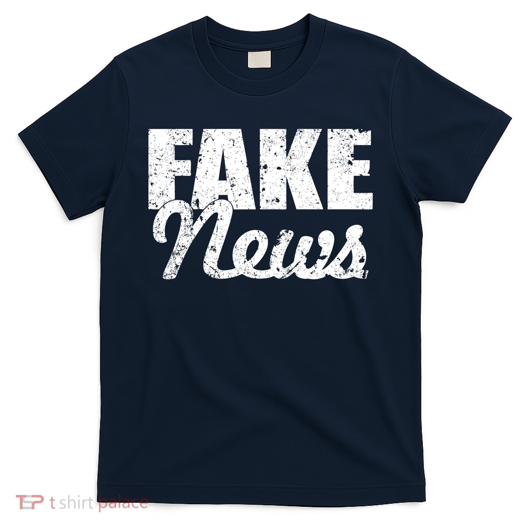 Distressed Fake News Logo T-Shirt