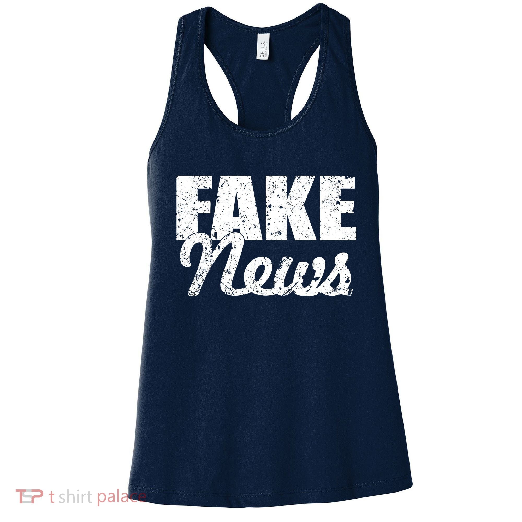 Distressed Fake News Logo Women's Tank Top