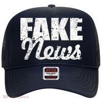 Distressed Fake News Logo Hat thumb 0