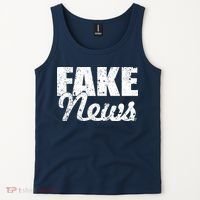 Distressed Fake News Logo Tank Top thumb 2