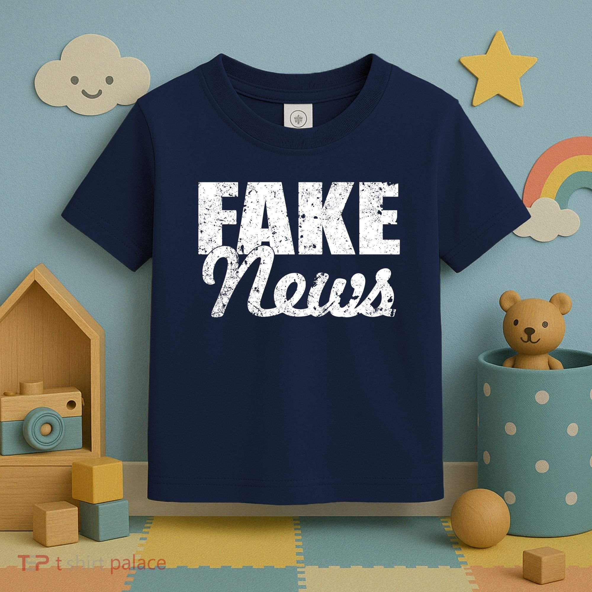 Distressed Fake News Logo Toddler T-Shirt