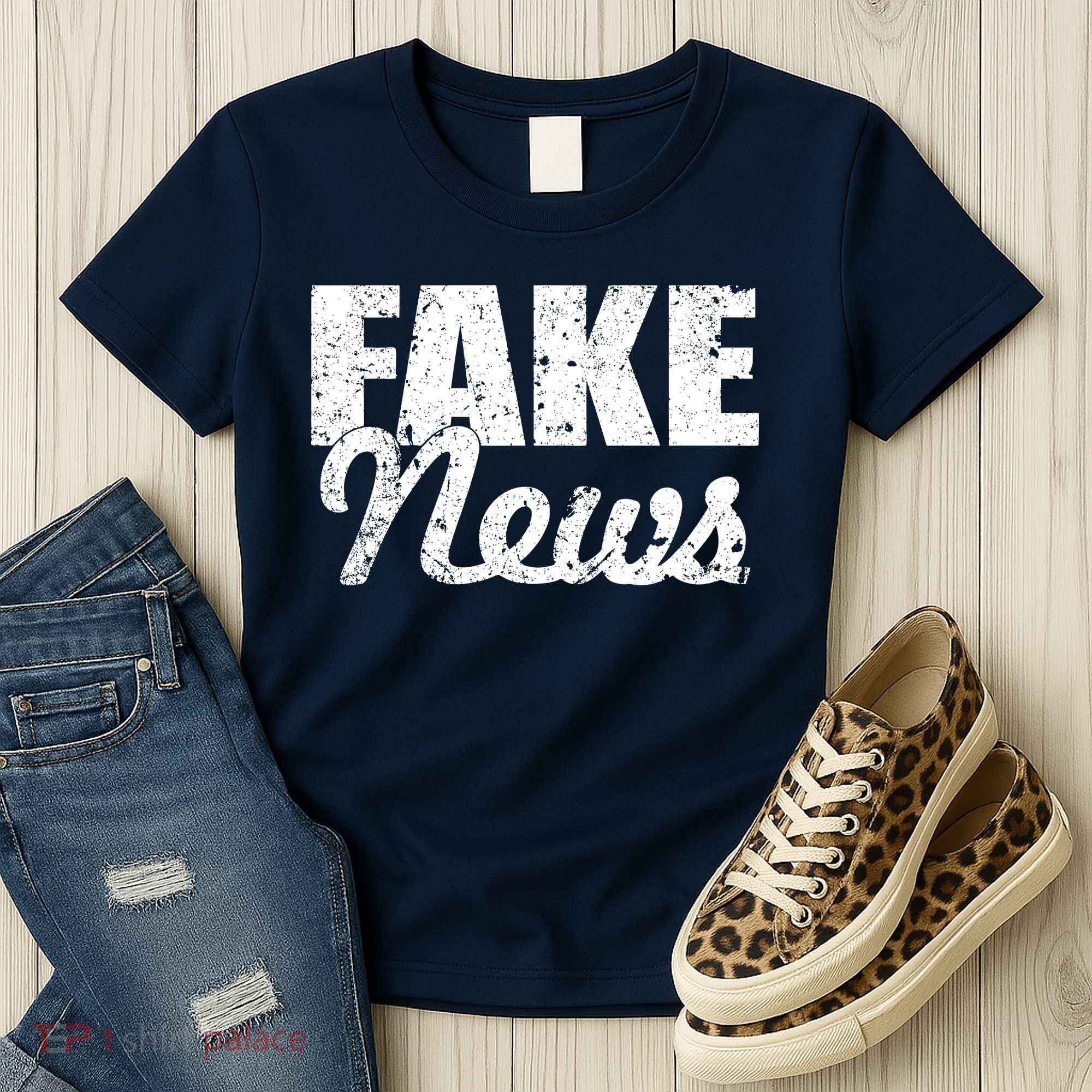 Distressed Fake News Logo Women's T-Shirt