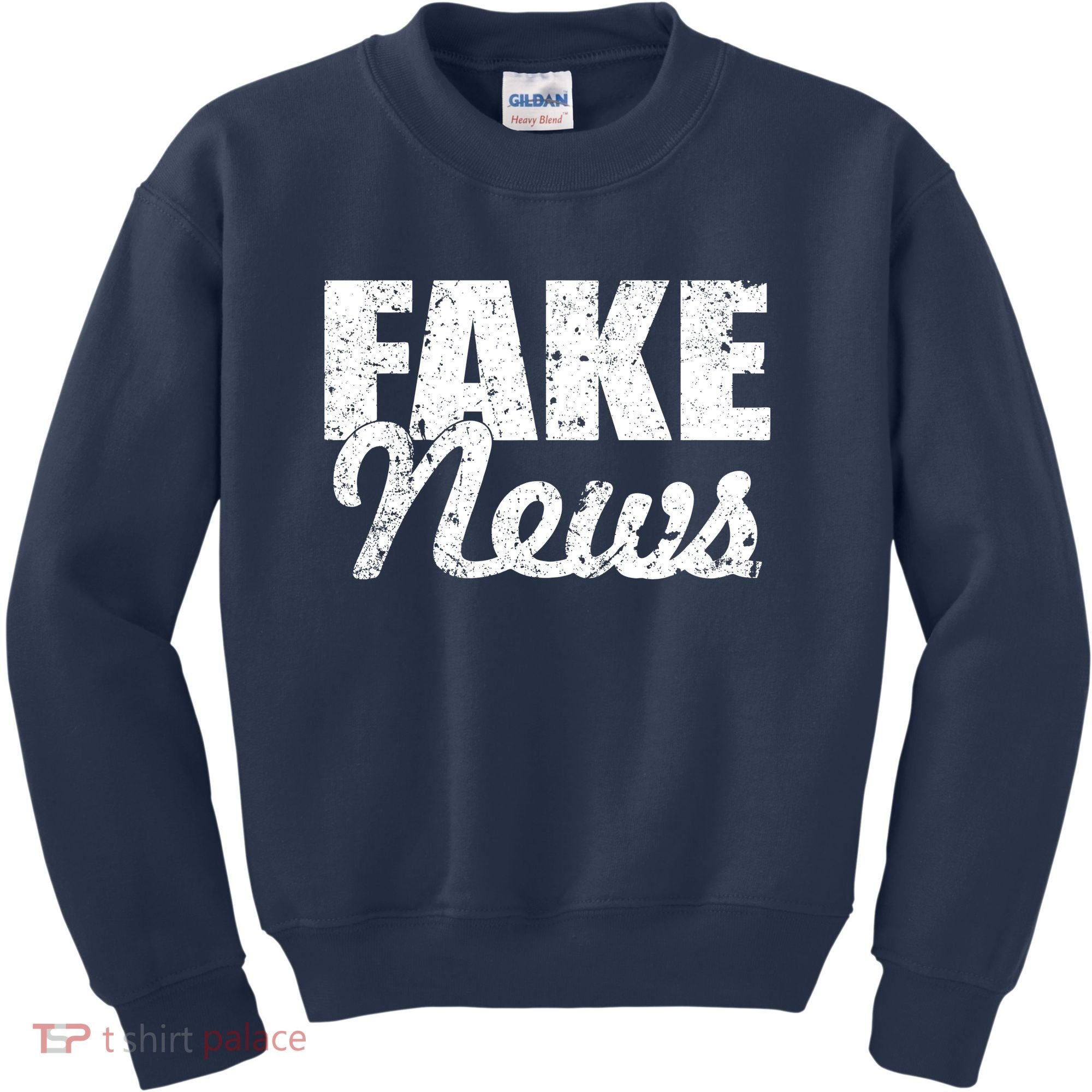 Distressed Fake News Logo Kids Sweatshirt