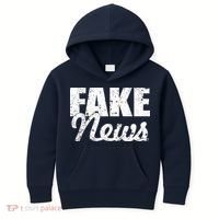 Distressed Fake News Logo Kids Hoodie thumb 0