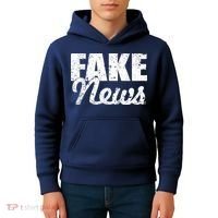 Distressed Fake News Logo Kids Hoodie thumb 4