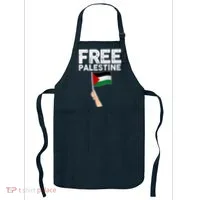 Distressed Free Palestine Waving Flag Apron thumb 0