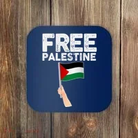 Distressed Free Palestine Waving Flag Coaster thumb 0