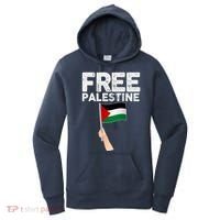 Distressed Free Palestine Waving Flag Women's Hoodie thumb 0