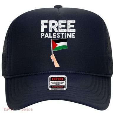 Distressed Free Palestine Waving Flag Hat