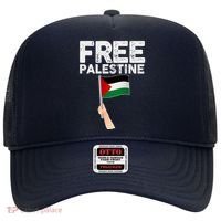 Distressed Free Palestine Waving Flag Hat thumb 0