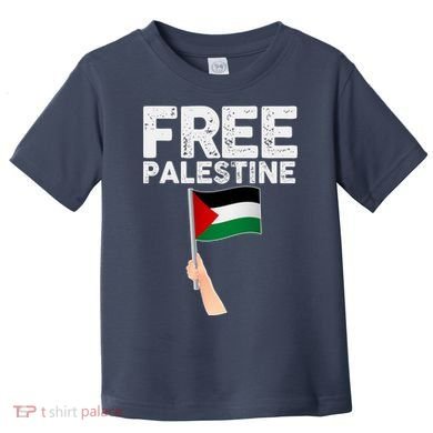 Distressed Free Palestine Waving Flag Toddler T-Shirt