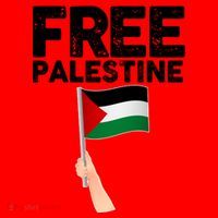 Distressed Free Palestine Waving Flag Santa Hat thumb 1
