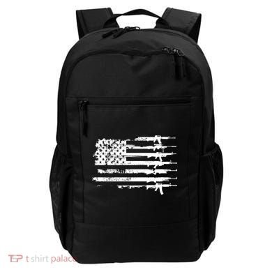 Distressed Gun Riffle US Flag Backpack