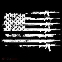 Distressed Gun Riffle US Flag Backpack thumb 2