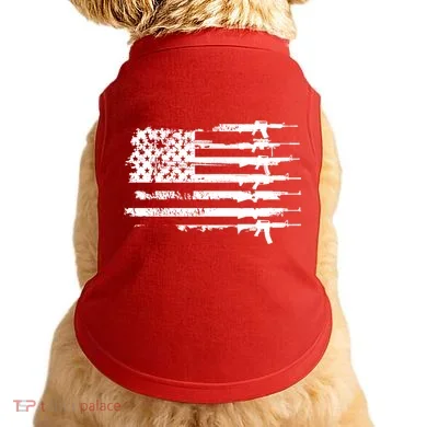 Distressed Gun Riffle US Flag Doggie Tank