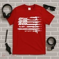 Distressed Gun Riffle US Flag T-Shirt thumb 5