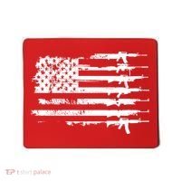 Distressed Gun Riffle US Flag Mousepad thumb 0