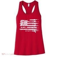 Distressed Gun Riffle US Flag Women's Tank Top thumb 0