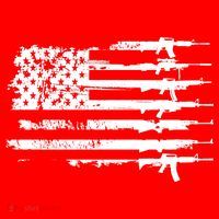 Distressed Gun Riffle US Flag Women's Tank Top thumb 5