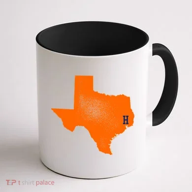 Distressed Houston Texas Baseball Fan Coffee Mug back