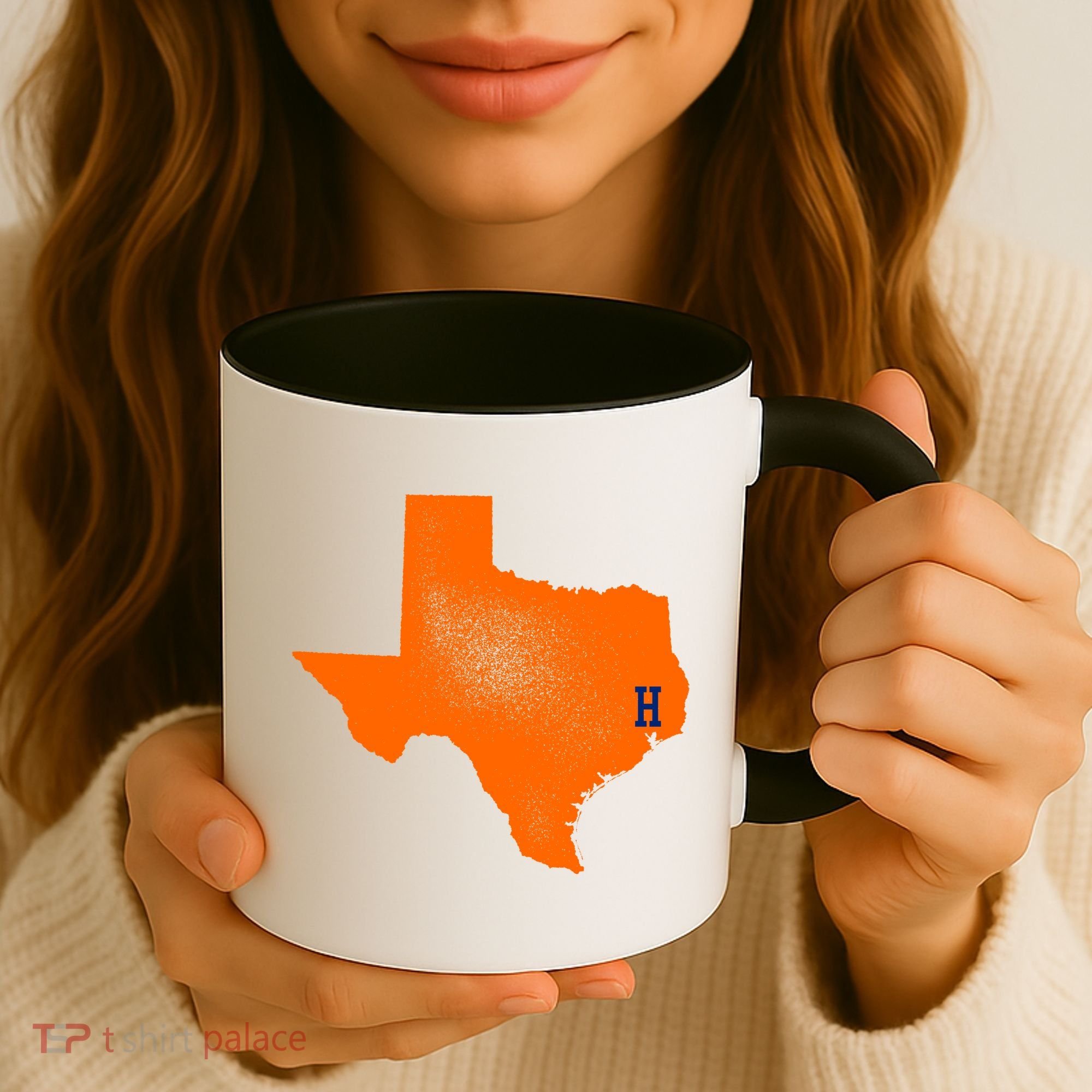 Distressed Houston Texas Baseball Fan Coffee Mug