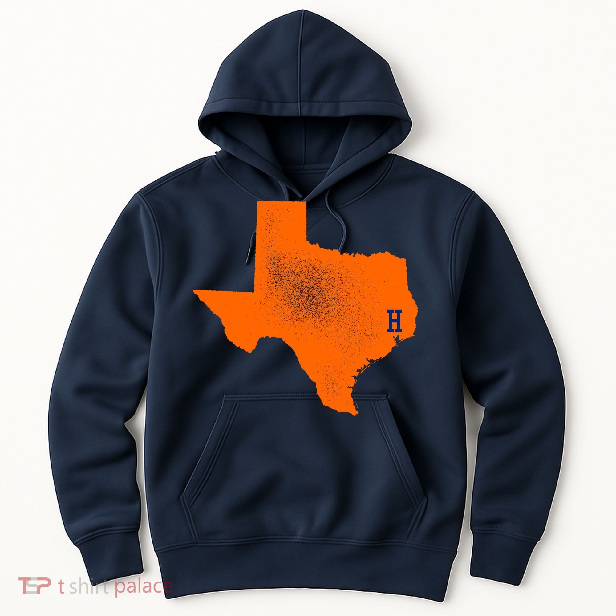 Distressed Houston Texas Baseball Fan Hoodie