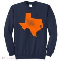 Distressed Houston Texas Baseball Fan Sweatshirt thumb 0