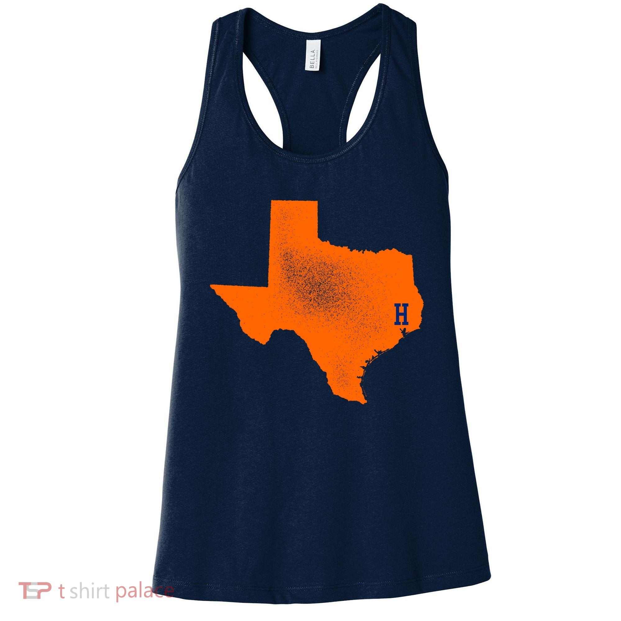 Distressed Houston Texas Baseball Fan Women's Tank Top