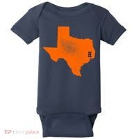 Distressed Houston Texas Baseball Fan Baby Bodysuit thumb 0