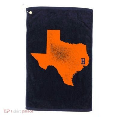Distressed Houston Texas Baseball Fan Golf Towel