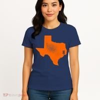 Distressed Houston Texas Baseball Fan Women's T-Shirt thumb 4