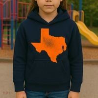 Distressed Houston Texas Baseball Fan Kids Hoodie thumb 3