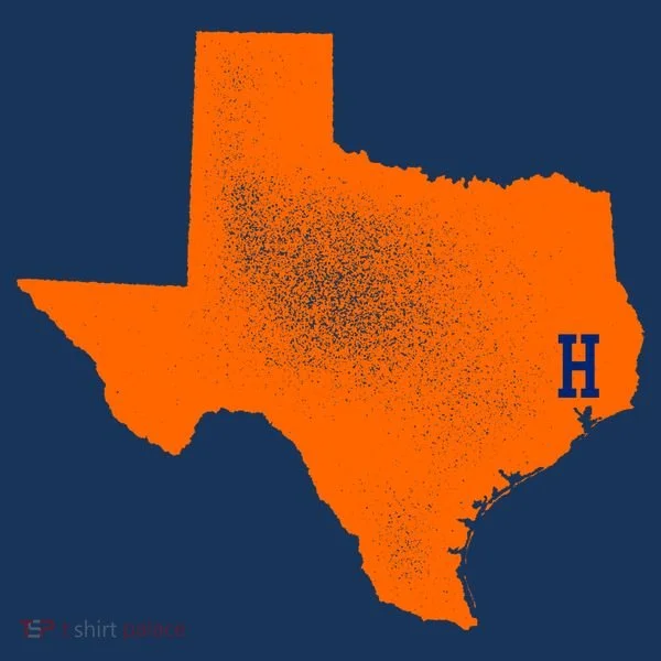 Distressed Houston Texas Baseball Fan Kids Long Sleeve Shirt