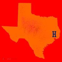 Distressed Houston Texas Baseball Fan Santa Hat thumb 1