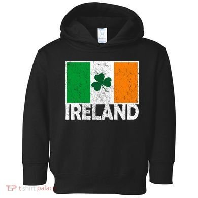 Distressed Ireland Vintage Flag Toddler Hoodie