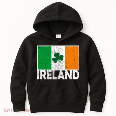 Distressed Ireland Vintage Flag Kids Hoodie