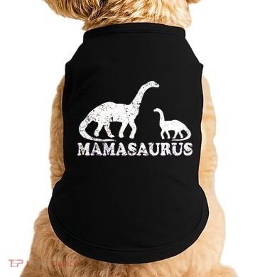 Distressed Mamasaurus Mom Mama Mother Dinosaur Doggie Tank