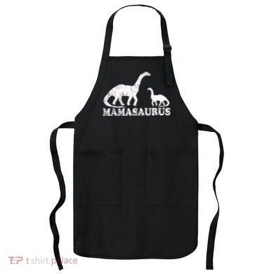 Distressed Mamasaurus Mom Mama Mother Dinosaur Apron