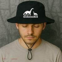 Distressed Mamasaurus Mom Mama Mother Dinosaur Bucket Hat thumb 2