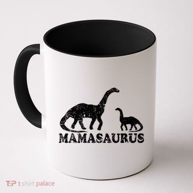 Distressed Mamasaurus Mom Mama Mother Dinosaur Coffee Mug