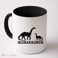 Distressed Mamasaurus Mom Mama Mother Dinosaur Coffee Mug thumb 0