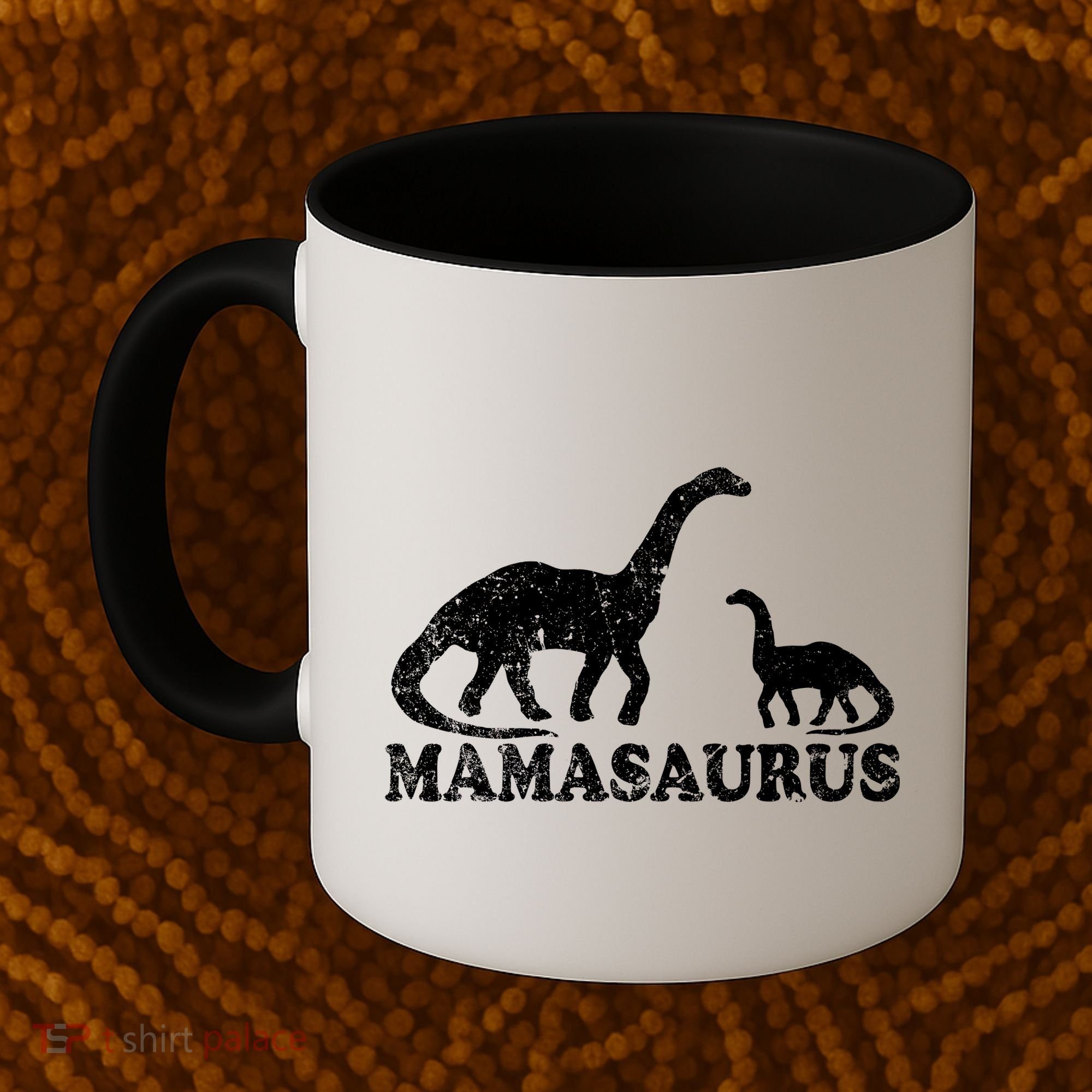 Distressed Mamasaurus Mom Mama Mother Dinosaur Coffee Mug