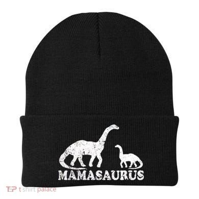 Distressed Mamasaurus Mom Mama Mother Dinosaur Beanie