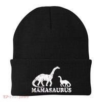 Distressed Mamasaurus Mom Mama Mother Dinosaur Beanie thumb 0