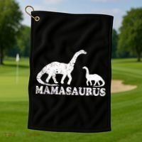 Distressed Mamasaurus Mom Mama Mother Dinosaur Golf Towel thumb 1